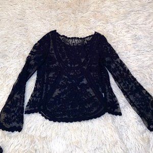 See Through Knit Floral Top size S/M